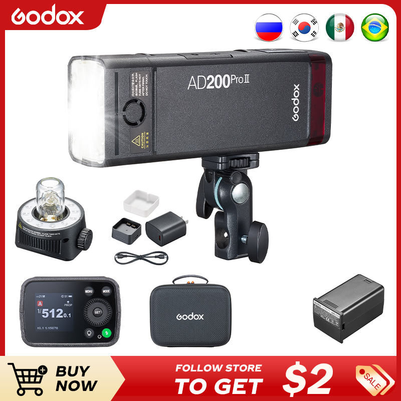 Photography Lighting Wireless - Godox AD200ProII TTL 2.4G caméra sans