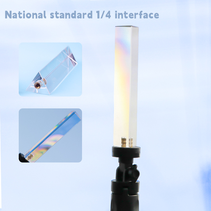 Photography Lighting Triangle - Prisme triangulaire arc-en-ciel en verre cristal,