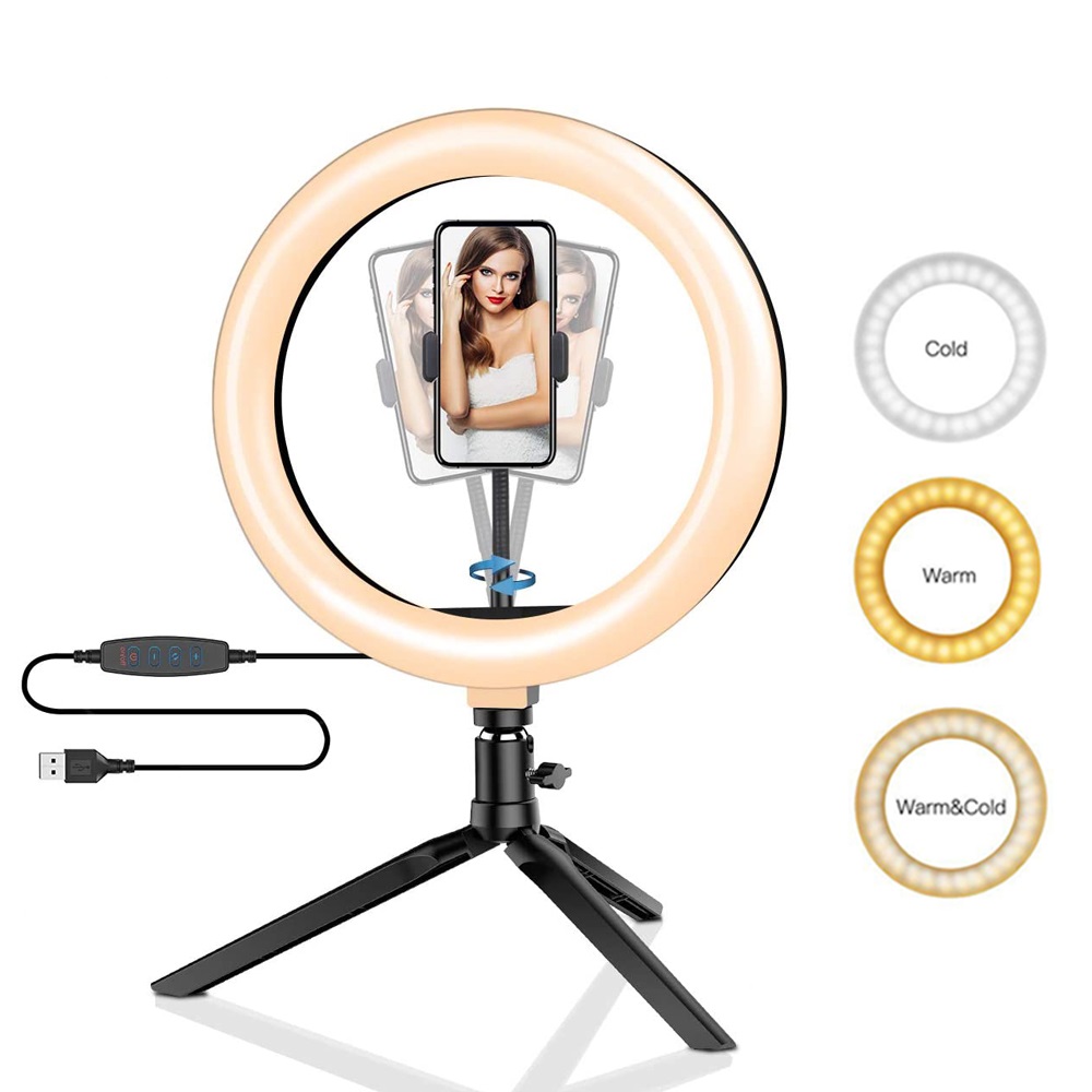 Makeup Photography Lighting - Anneau lumineux Led pour Selfie, 26cm,