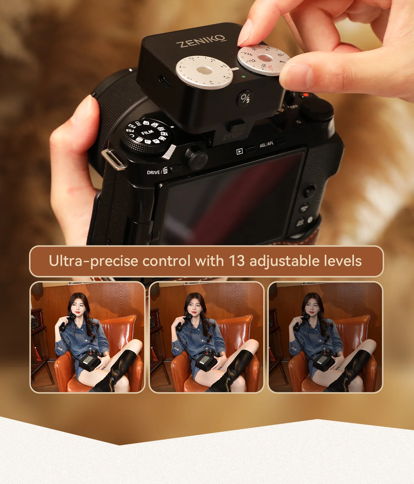 Photography Lighting Brand - ZENIKO ZT12 Flash compact rétro TTL