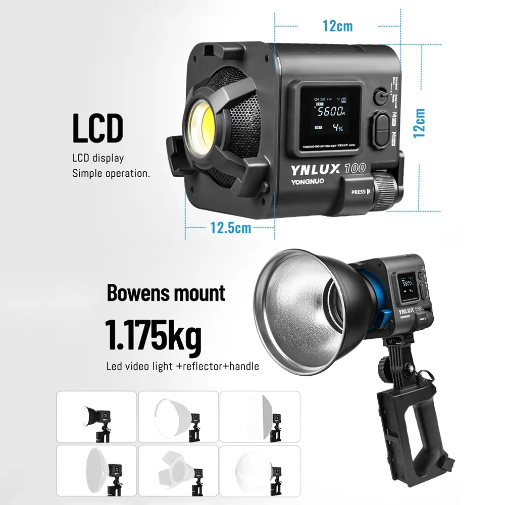 YONGNUO YNLUX100 100W 3200K-56 - Photography Lighting Handheld avis et prix