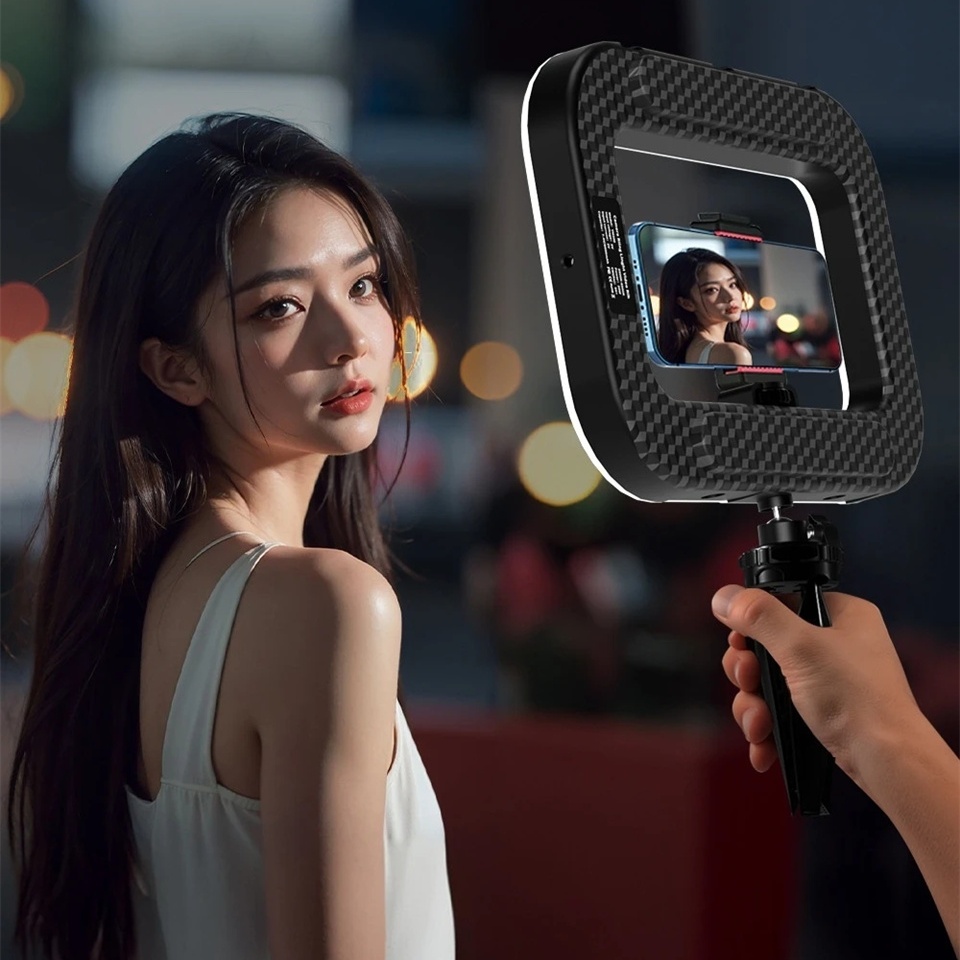 Lampe LED carrée pour selfie,  - Photography Mobile Lighting avis et prix
