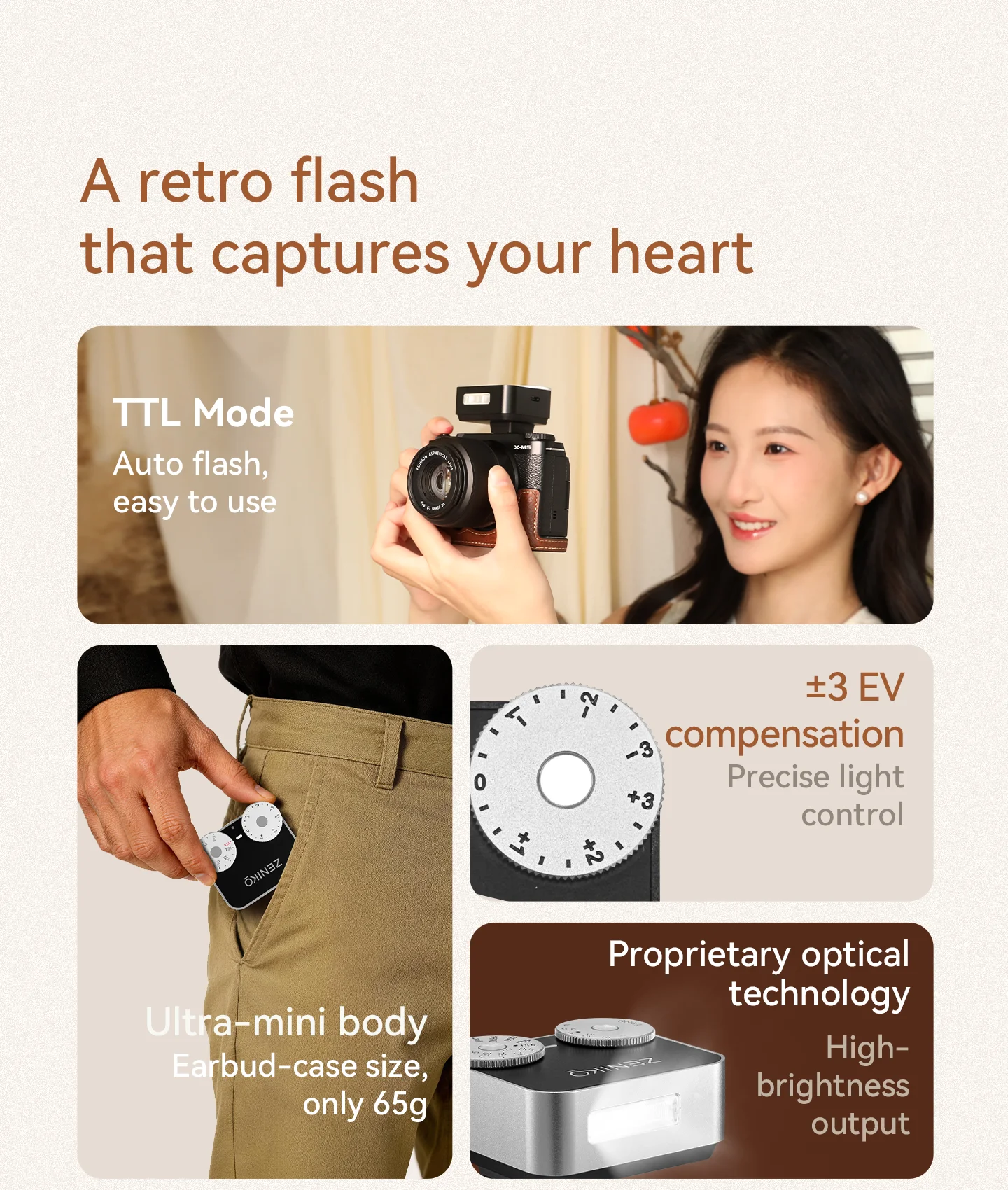 ZENIKO ZT12 Flash compact rétr - Photography Lighting Brand avis et prix